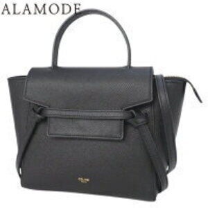 Celine Belt Bag Handbag Shoulder Crossbody Grained Calfskin Black